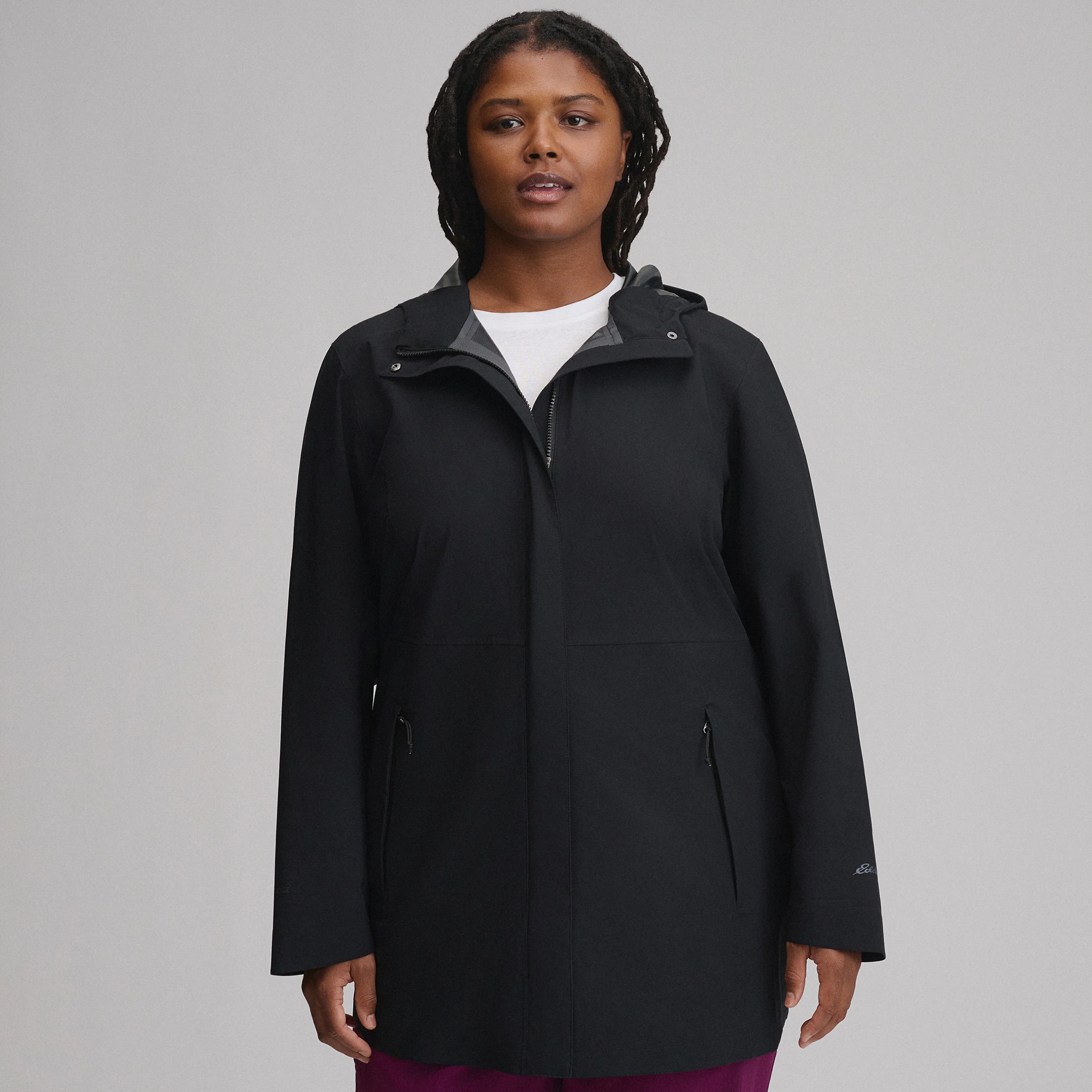 Women's Cloud Cap Waterproof Stretch Hooded Rain Parka