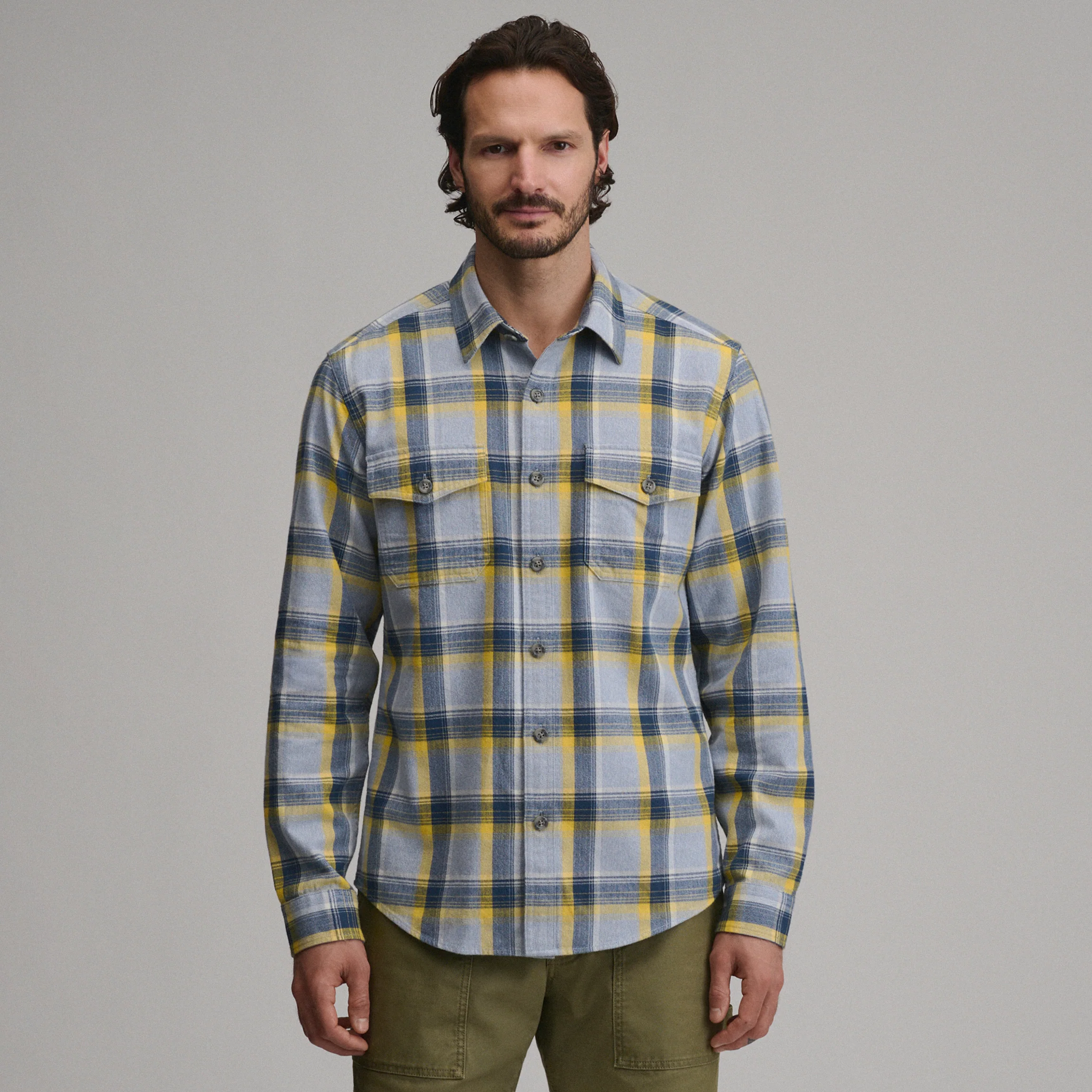 Men's Long-Sleeve Eddie's Cabin Shirt - Jaspe Flannel