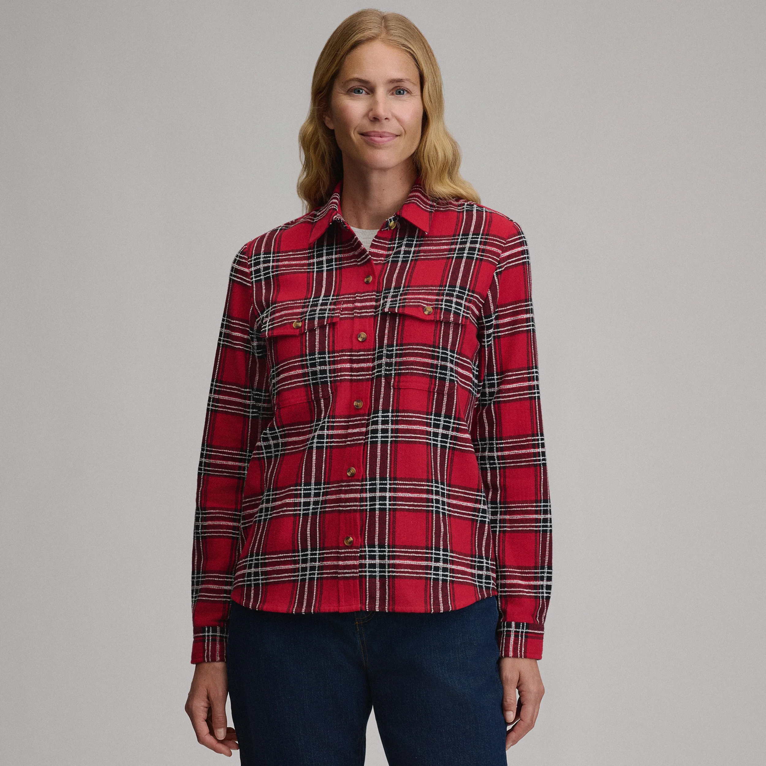 Women's Long-Sleeve Heritage Soft Classic Novelty Flannel Shirt