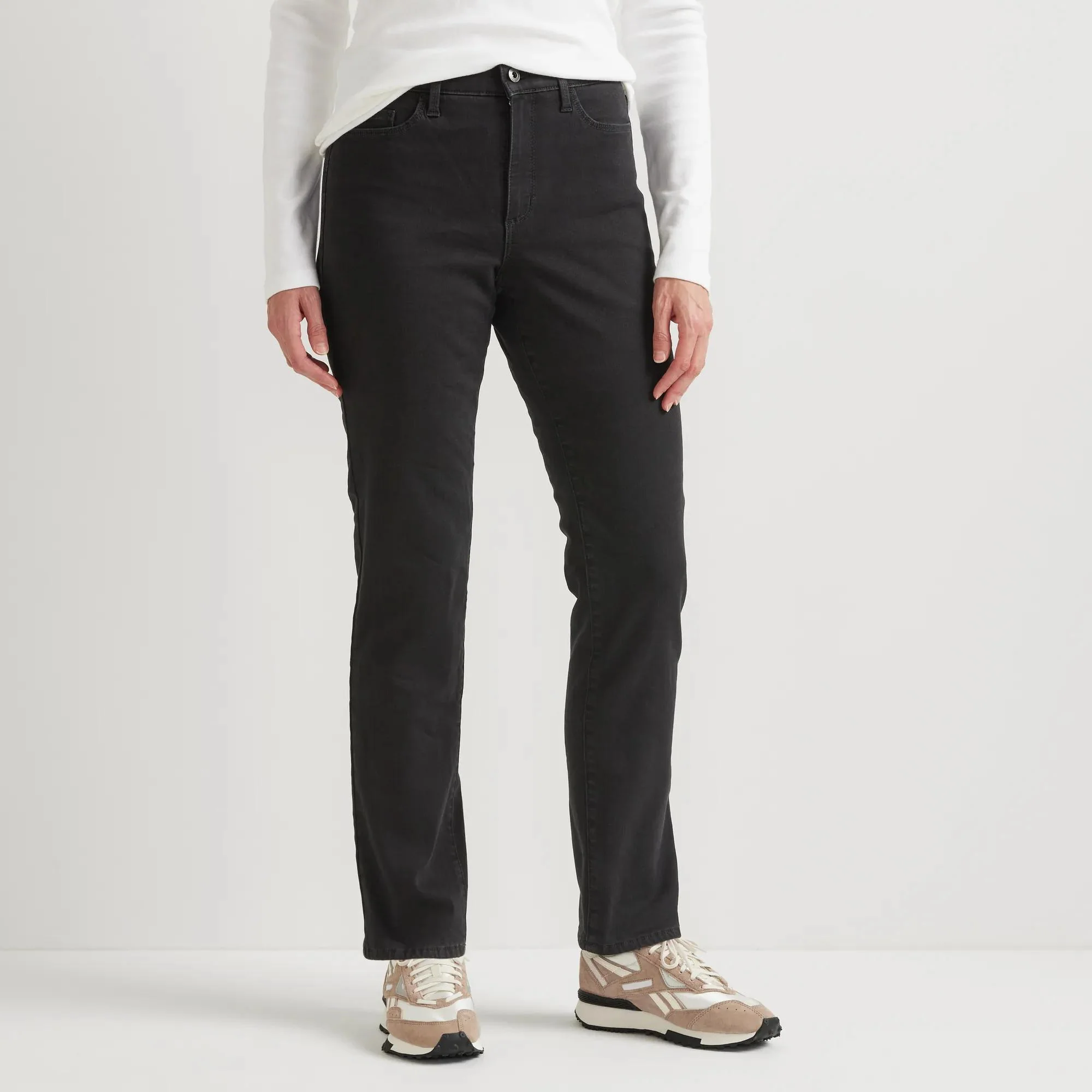 Women's Venture Stretch Fleece-Lined Slim Straight Leg Jeans
