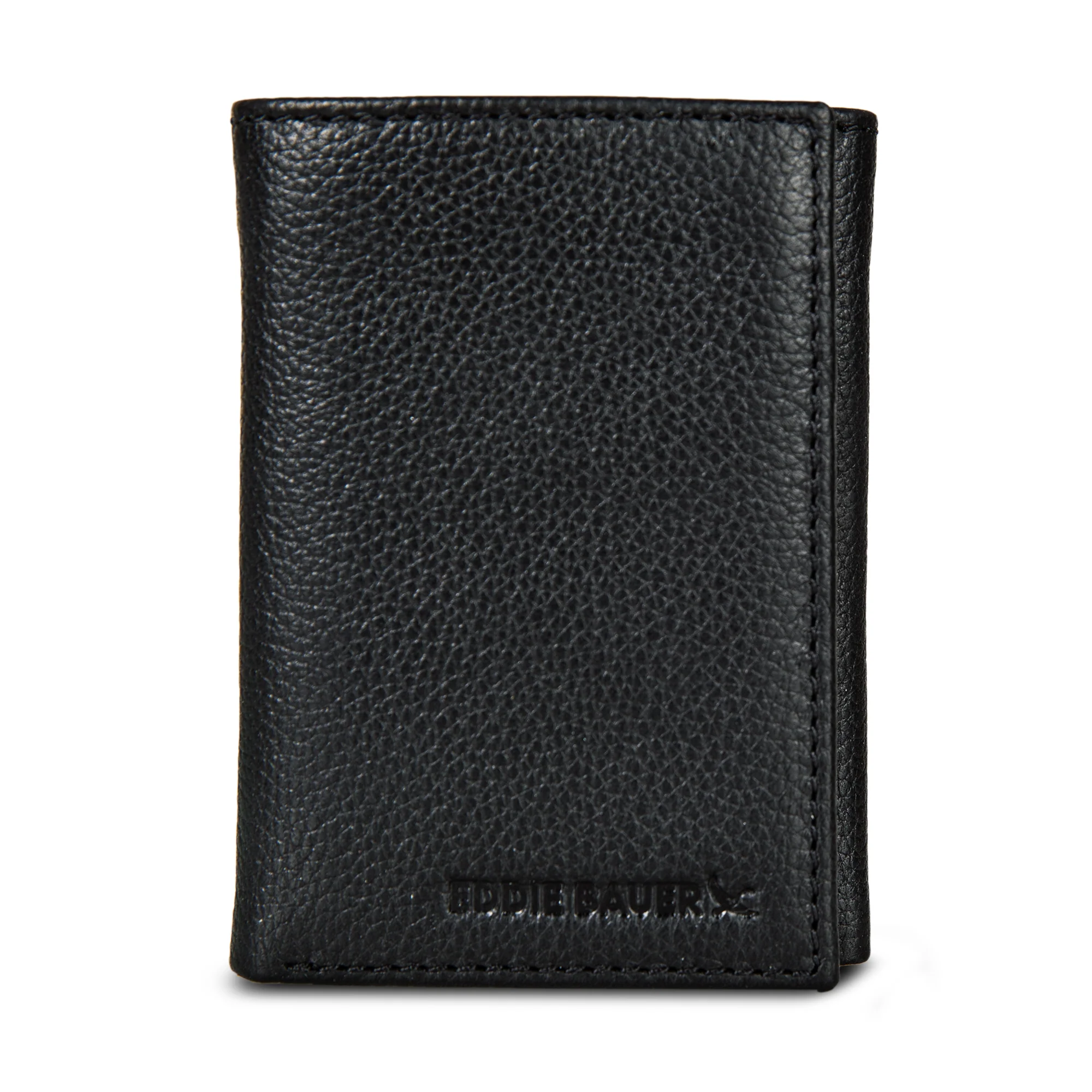EB Signature Logo Leather Trifold Wallet