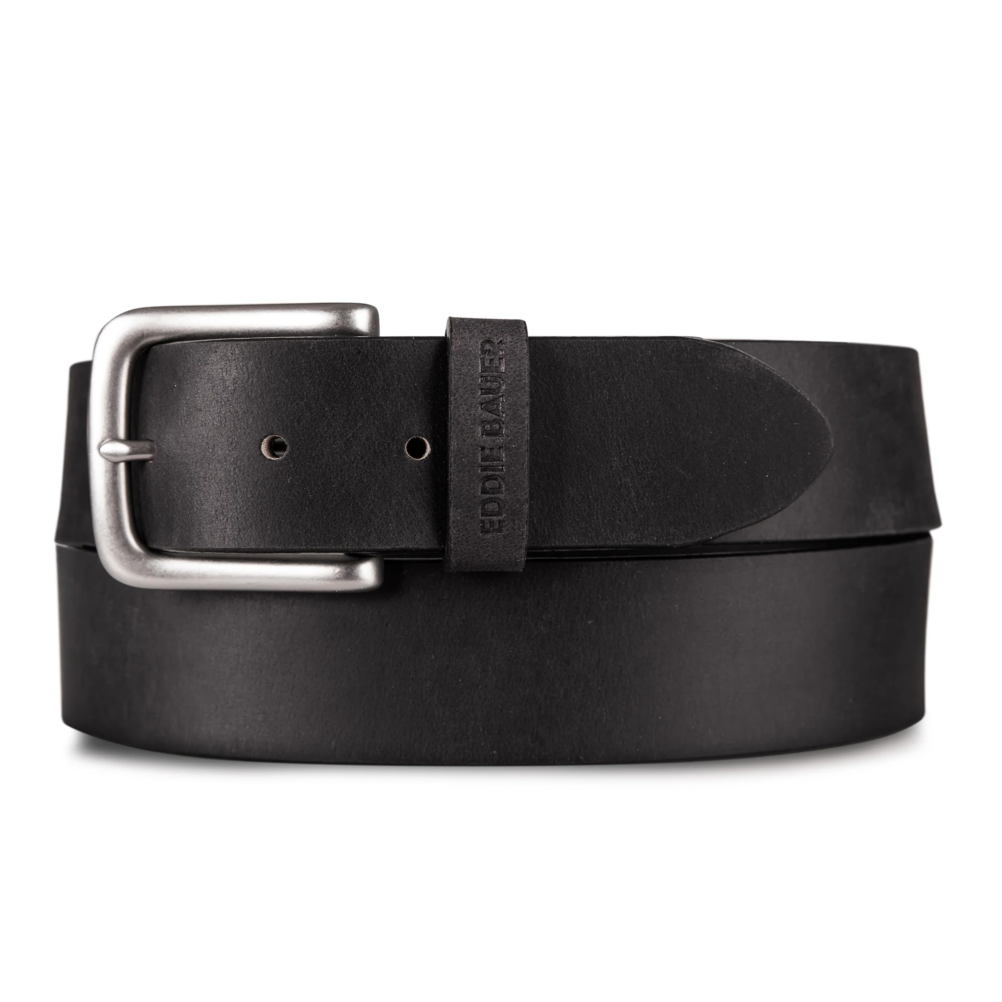 Men's Bridle Leather Belt With Nickel Finish Buckle