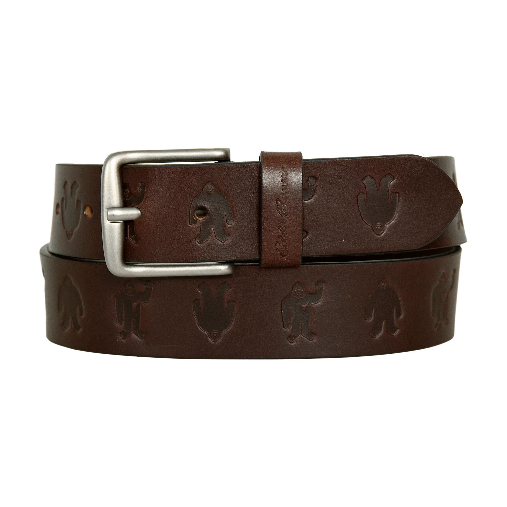 Men's Embossed Sasquatch Harness Leather Belt
