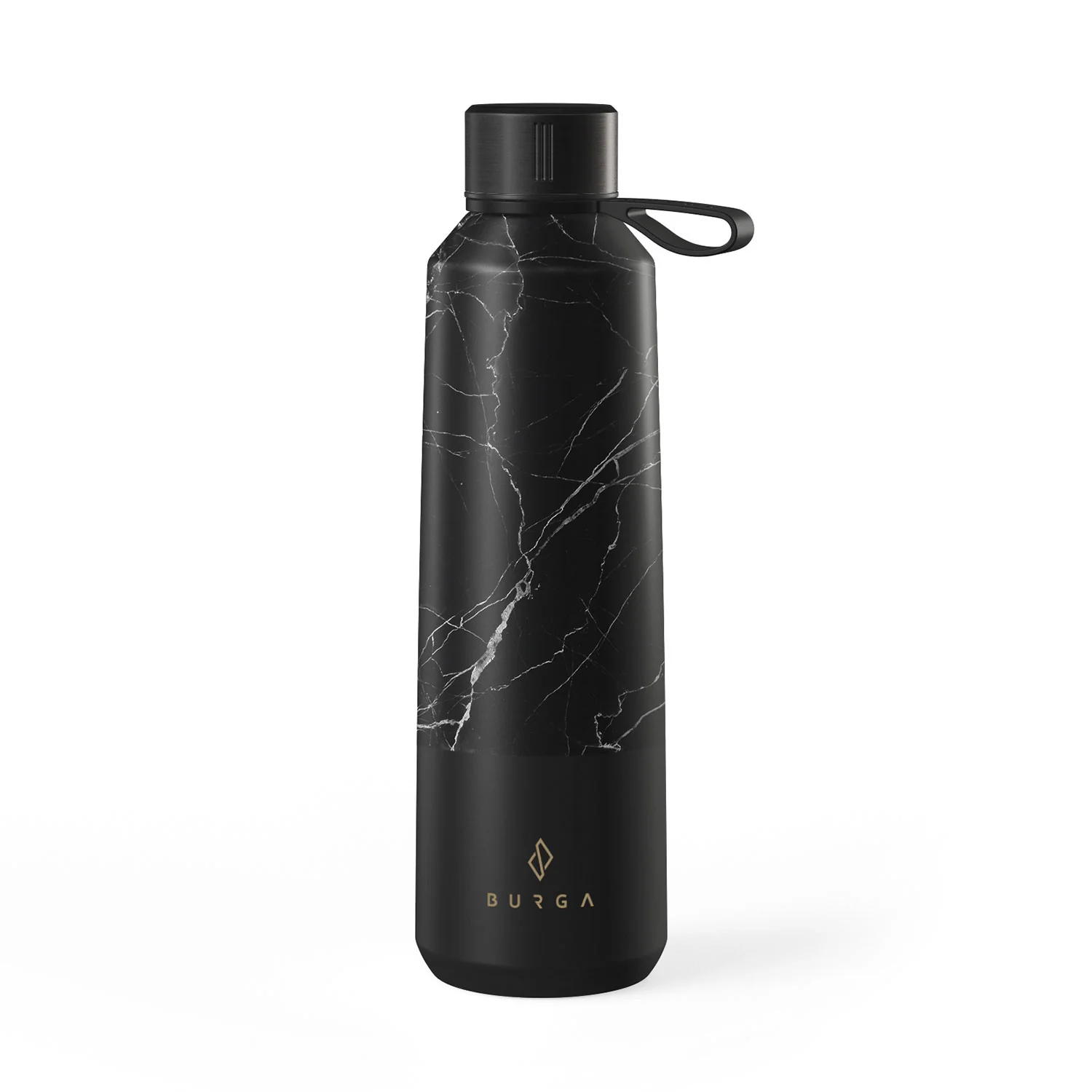 Dark Mode - Black Marble Water Bottle